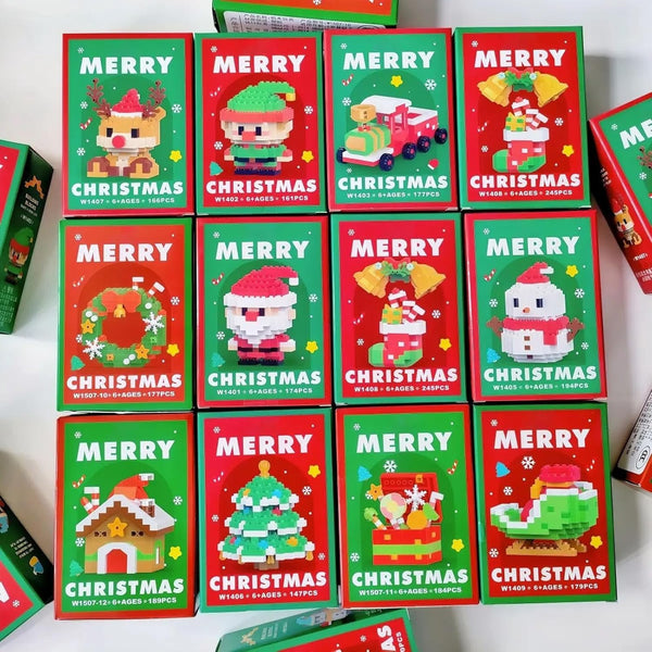 Santa Byggblock Julfigurer